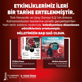 Karşıyaka’da Konser ve Törenler Ertelendi