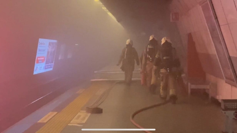 M2 Yenikapı-Hacıosman Metro Hattı'nda Yangın Çıktı