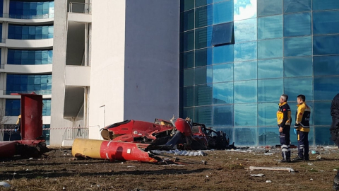 Muğla’da Meydana Gelen Helikopter Kazasından İlk Görüntüler