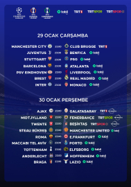 TRT'de 2 günde 16 UEFA maçı canlı yayınlanacak