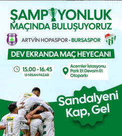 Şampiyonluk maçı için sandalyeni kap, gel