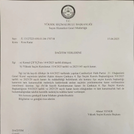 YSK açıkladı: Kurultay iptal istemine ret