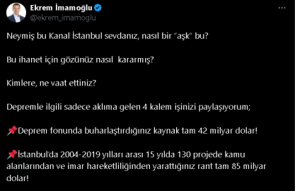 İmamoğlu sordu: Kimlere, ne vaat ettiniz?