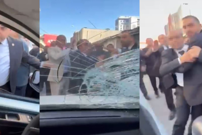 YOLU KAPATAN DÜĞÜN KONVOYUNA TEPKİ GÖSTERİNCE, TAŞ VE YUMRUKLARIN HEDEFİ OLDULAR