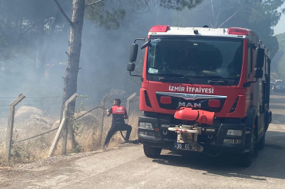 BERGAMA’DA ORMAN YANGININA MÜDAHALE SÜRÜYOR