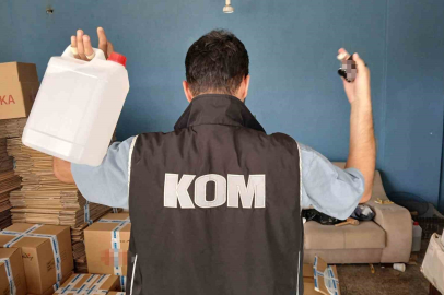İZMİR’DE 5 MİLYON TL’LİK SAHTE ALKOL OPERASYONU