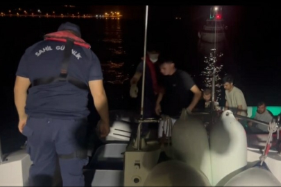 DİKİLİ AÇIKLARINDA 40 DÜZENSİZ GÖÇMEN YAKALANDI