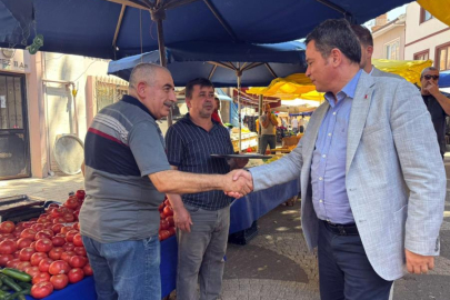 BAŞKAN MAHALLE PAZARINDA SORUNLARI DİNLEDİ