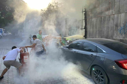 BASMANE ÇUKURU’NDAKİ YANGIN OTOPARKA SIÇRADI