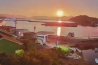 ATMOSFERDE PATLAYAN METEOR GECEYİ GÜNDÜZE ÇEVİRDİ
