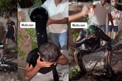 DAMADIN ÜSTÜNE 'MOTOR YAĞI' DÖKTÜLER