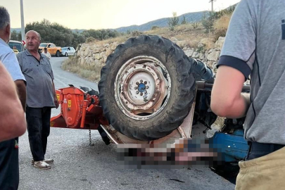 KARABURUN’DA TRAKTÖR DEVRİLDİ: SÜRÜCÜ HAYATINI KAYBETTİ