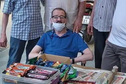 BURSA'DA VİCDANSIZ HIRSIZ ENGELLİ SATICININ PARASINI ÇALDI