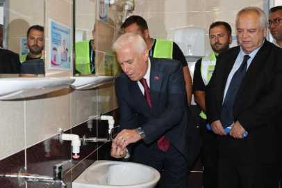 BÜYÜKŞEHİR SU TASARRUFU İÇİN DÜĞMEYE BASTI