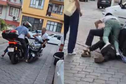 DENİZLİ 'DE SOKAK ORTASINDA BIÇAKLI KAVGA