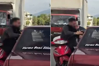 BURSA 'DA SÜRÜCÜ ÇIKMAYINCA MOTOSİKLETLİ CAMDAN GİRMEYİ DENEDİ