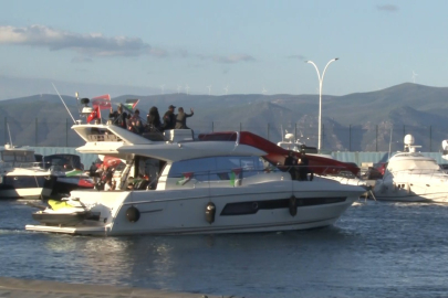 BURSA'DA GÜZELYALI'DAN MUDANYA'YA FİLİSTİN'E DESTEK ROTASI