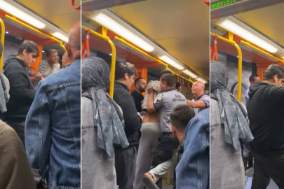 BURSA METROSUNDA YAKA PAÇA KAVGA YOLCULAR PANİK YAŞADI