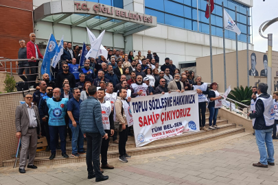 ÇİĞLİ BELEDİYESİ ÖNÜNDEKİ EYLEM 5.GÜNÜNDE