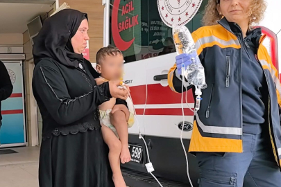 BURSA'DA ATEŞİN ÜZERİNE DÜŞEN ÇOCUK AĞIR YARALANDI