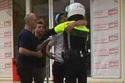 POLİS KENDİSİNE SALDIRANIN ÖZEL BİREY OLDUĞUNU ÖĞRENİNCE...