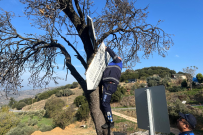 EFES SELÇUK’TA GÖRÜNTÜ KİRLİLİĞİ YARATAN TABELALAR KALDIRILIYOR