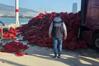 İZMİR’DE 27 TON BELGESİZ KARA MİDYE YAKALANDI