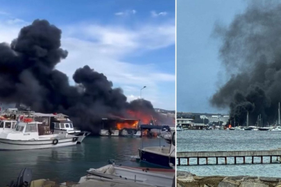 TURİZM CENNETİNDE KORKU DOLU ANLAR: TEKNELER ALEV ALEV YANDI