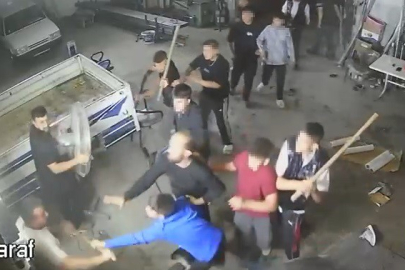 SOPA, KÜREK VE TÜFEKLİ MEYDAN SAVAŞI GİBİ KAVGA KAMERADA