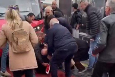 BURSA’DA RAYLARDAN GEÇEN ADAMA TRAMVAY ÇARPTI