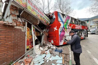 BURSA'DA BOŞ TUR OTOBÜSÜ MANAVA DALDI