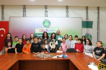 BURSA'DA MİNİK VETERİNERLER SOKAK HAYVANLARIYLA BULUŞTU