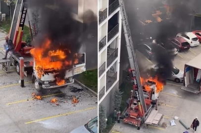 EV TAŞIMA KÂBUSA DÖNDÜ: VİNÇ ALEV ALDI, MAHALLE KARIŞTI