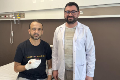 BULGARİSTAN'DA KOPAN PARMAĞINI, BURSA'DA DİKTİRDİ