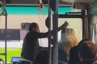 OTOBÜSTE KAVGA: ŞOFÖR VE KADIN YOLCU BİRBİRLERİNE SALDIRDI