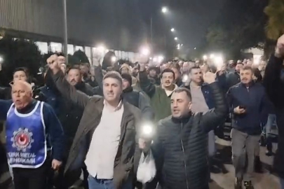 BURSA  BOSCH İŞÇİLERİ “IŞIKLI EYLEM” YAPTI