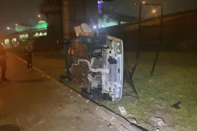 TAKLA ATAN OTOMOBİLDEN BURNU BİLE KANAMADAN ÇIKTI