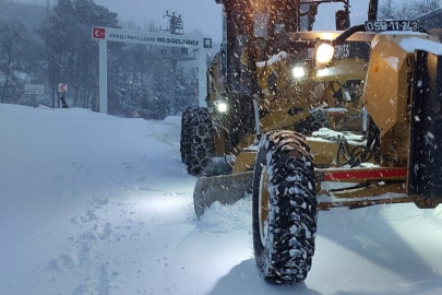 OSMANGAZİ'DE KARLI MÜCADELE KESİNTİSİZ SÜRÜYOR
