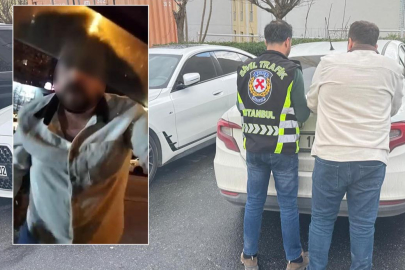SERVİS SÜRÜCÜSÜNDEN TRAFİKTE ŞİDDET: O ANLAR KAMERADA