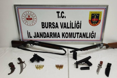 BURSA'DA SİLAH OPERASYONUNDA 2 GÖZALTI