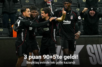 BEŞİKTAŞ EVİNDE TEK GOLLE KAZANDI: 3 PUAN 90+5'TE GELDİ!