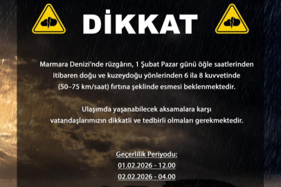 MARMARA DENİZİ’NDE KUVVETLİ FIRTINA UYARISI