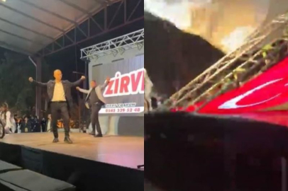 OYNADI, ALKIŞ ALDI VE İNDİ... DERKEN SAHNE YIKILDI