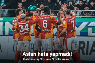 GALATASARAY RİZE’DE 3 GOLLE KAZANDI