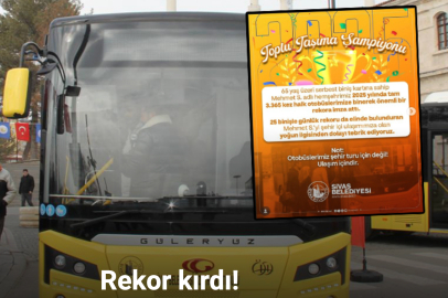 65 YAŞ ÜSTÜ BİR  VATANDAŞ YILDA 3 BİN DEFA OTOBÜSE BİNDİ