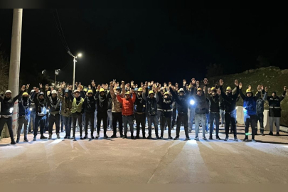 İZMİR'DEKİ POLYAK MADENCİLİK'TE İŞÇİLERİN DİRENİŞİ SÜRÜYOR