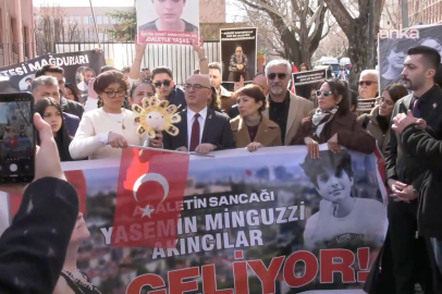 YASEMİN MINGUZZİ ADALET BAKANLIĞI ÖNÜNDE AÇIKLAMA YAPTI