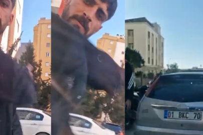 TRAFİKTE GERİLİM: ARACIN CAMINA VURUP KAPI KOLUNU KIRDILAR