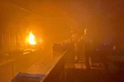 DÖNERCİDE KIZARTMA MAKİNESİ ALEV TOPUNA DÖNDÜ