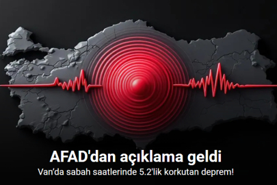 AFAD DUYURDU: VAN’DA 5.2 BÜYÜKLÜĞÜNDE DEPREM